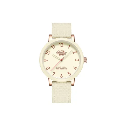 Dickies Наручные часы Кварцевый механизм Нейлоновый ремешок Бежевый циферблат Женские часы