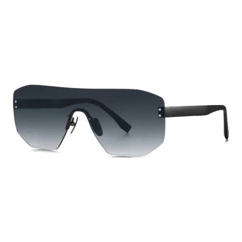 Xiao Luo Di Чистый титан Нейлон Нерегулярная форма Солнцезащитные очки Мужской Черный