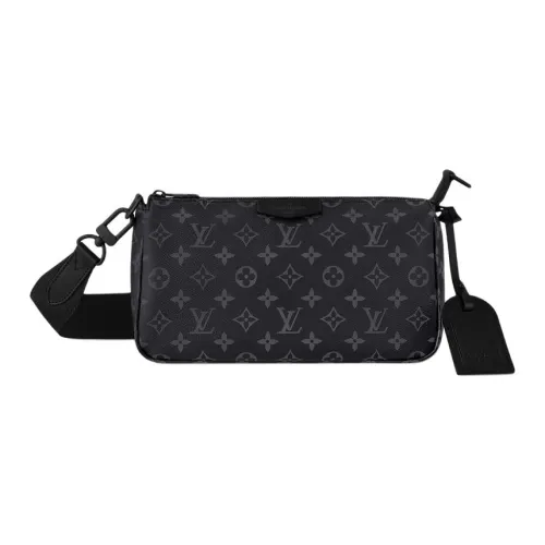 LOUIS VUITTON POCHETTE ACCESSOIRES Кожаная отделка Сумка через плечо Стандартная Мужская Черная