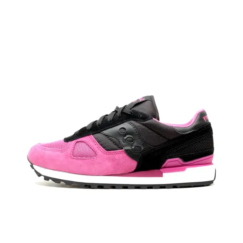 Saucony Shadow Original Износостойкий Низкий Топ Повседневная Обувь Женская Черный Розовый