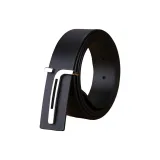 Черный с серебряной пряжкой