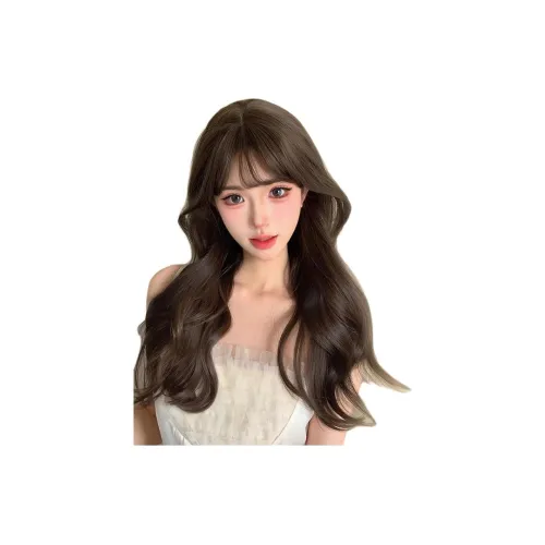 Гладкая Приветствующая Перука Полная Голова Перука с Реалистичной Кожей Головы Натуральная Анти-Старение ПУЛЬНАЯ Большая Волна Длинная Кудрявая Повседневная Перука Комплект