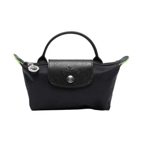 LONGCHAMP Le Pliage Green Полиамид Пельмени Сумка Женская Черная