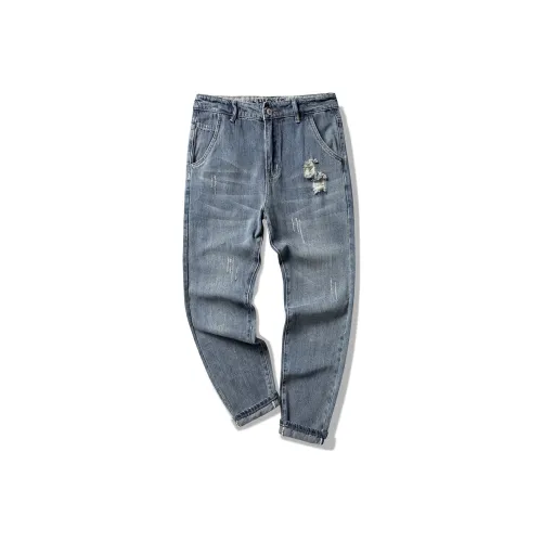 FIVE CM Винтажные синие унисекс джинсы