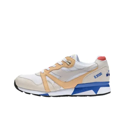 DIADORA N9000 Устойчивые к истиранию низкие беговые кроссовки унисекс Белый Коричневый Синий