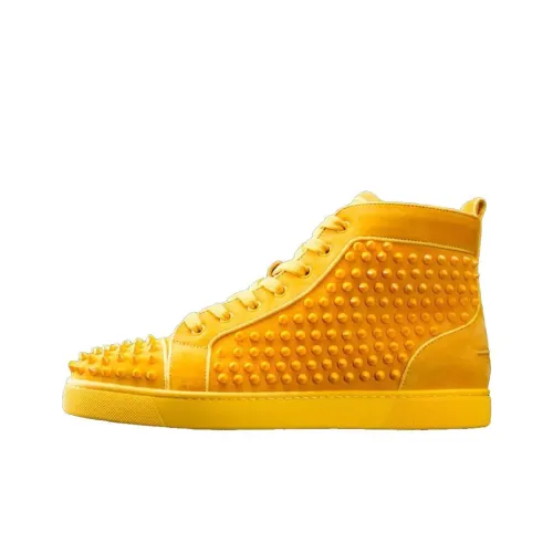 Christian Louboutin Louis Скейтборд Кроссовки Высокие Желтые Мужские