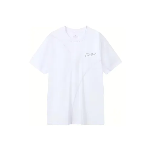 XTEP Рукав с оборванным плечом T-рубашка Мужская Жемчужно-белая