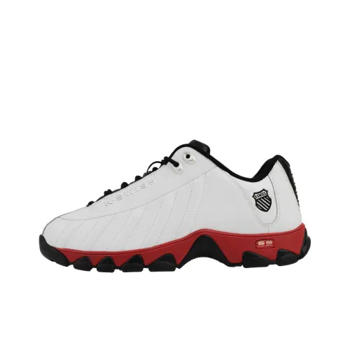 KSWISS Амортизация Ударопрочный Низкий Топ Кроссовки для тенниса Мужские Красный Белый Черный