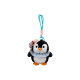 Синий пухлый пингвин подвеска