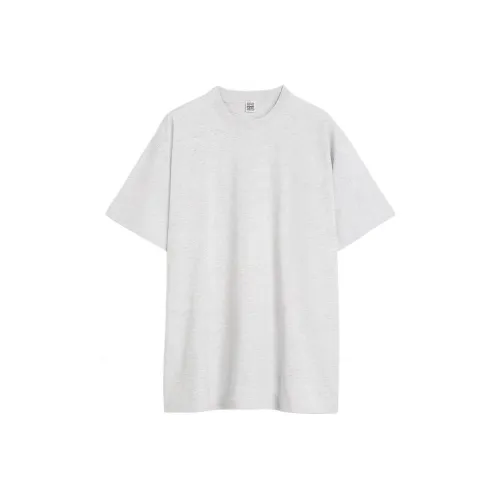 TOTEME SS24 Рукав с оборванным плечом T-рубашка Женская Светло-Фотиния Серый