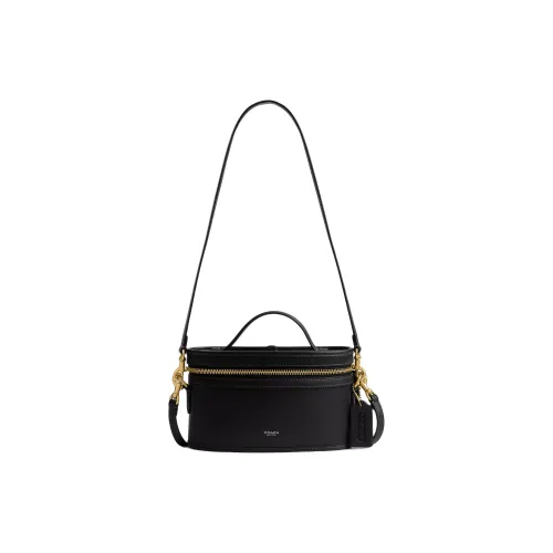 COACH Trail Кожа Сумка через плечо Сумка Маленькая Женская Черная