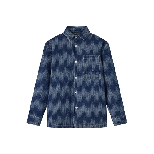 Gxg Jeans Синий Мужской Рубашки