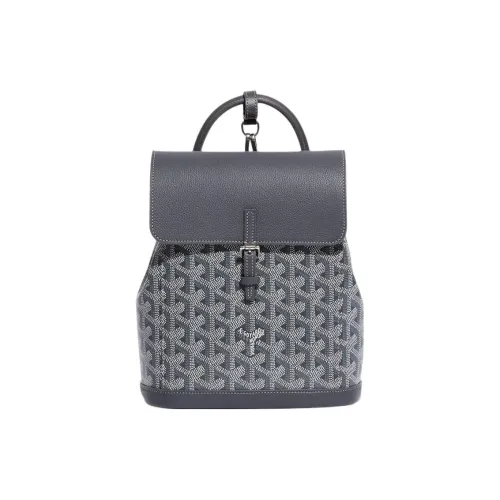 GOYARD Alpin Холст и Кожа Рюкзак Мини Унисекс Серый