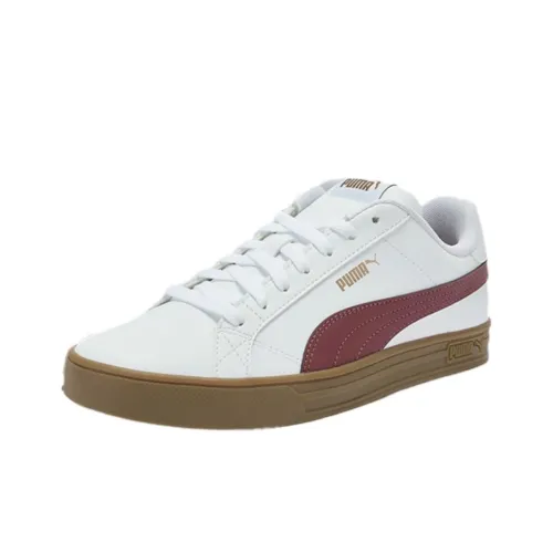 PUMA Smash Vulc V3 Устойчивые к истиранию низкие кроссовки для скейтбординга унисекс белые