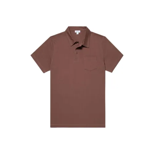 SUNSPEL Мужская рубашка поло коричневого цвета