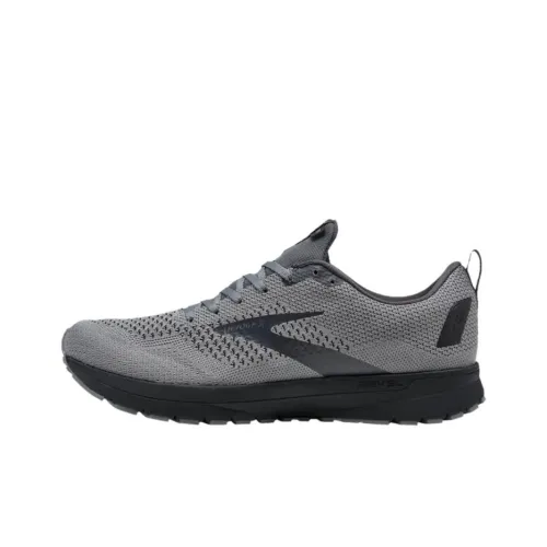 Brooks Revel 4 Устойчивые к истиранию Низкие Беговые кроссовки Мужские Серые