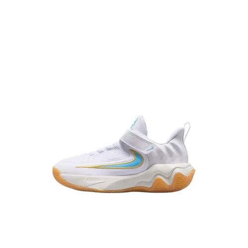 Nike Giannis Immortality 4 Дышащие Низкие Кроссовки для Баскетбола Детские Белые Желтые Синие Детские