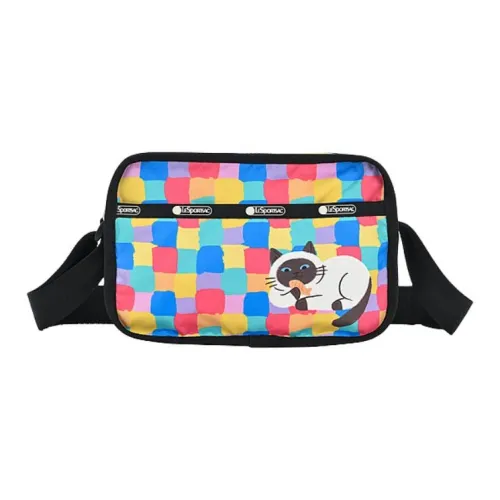 LeSportsac Сумка через плечо из ткани среднего размера женская многоцветная в клетку
