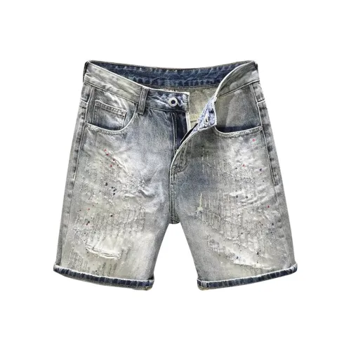 GEOGRE ALEX Blue Men's Denim Shorts GEOGRE ALEX Синий Мужские Джинсовые Шорты