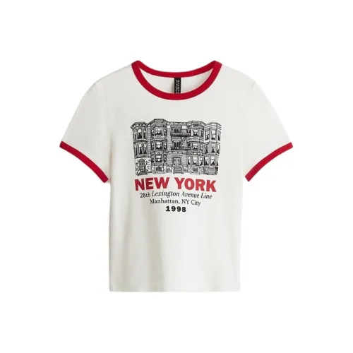 H&M Белые Женские Футболки
