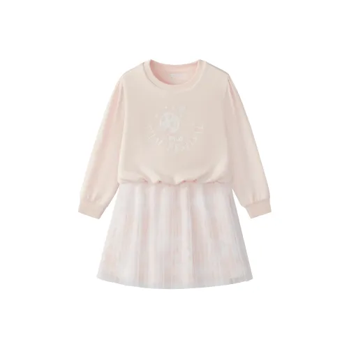 FILA KIDS Трикотажная ткань Платье Светло-оранжевый Розовый Детский