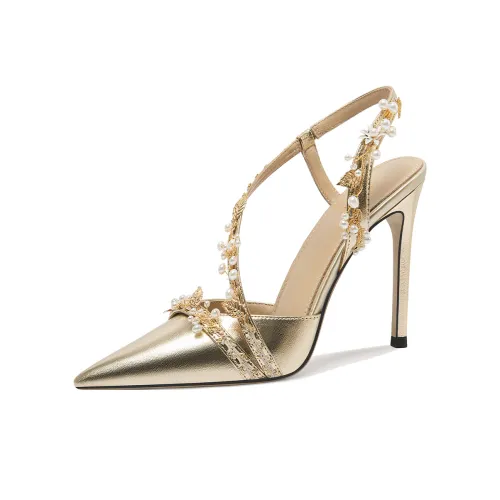 Lily Wei Золотая рыбка Принцесса Высокие каблуки Женские Золотой