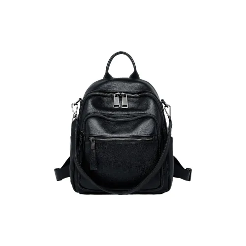 ZOOLER Рюкзак из коровьей кожи женский черный