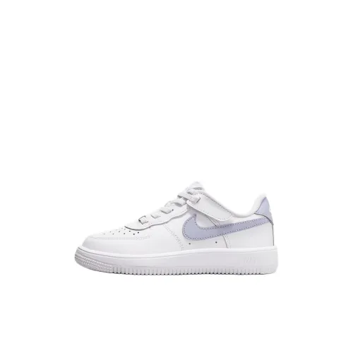 Nike Air FORCE 1 Устойчивый к истиранию Низкий Топ Детские Скейтбординг Белый Детский
