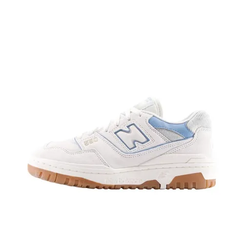 New Balance NB 550 Устойчивый к истиранию Низкий Топ Повседневная обувь Женская Белый Синий