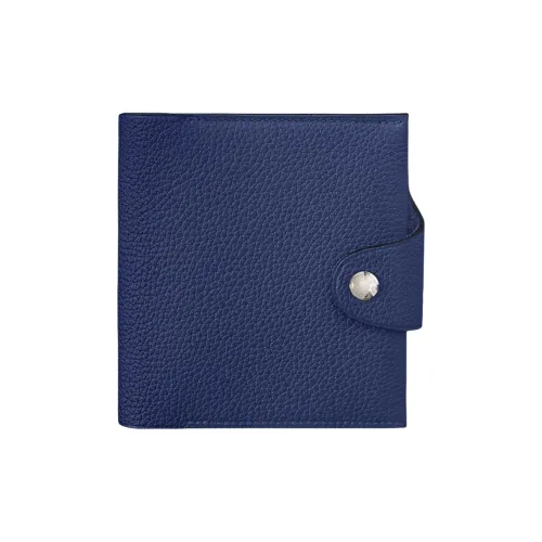 HERMES Ulysse Néo Коровья кожа Togo Сумка для хранения Мини Женская 73 BLEU Saphir Сапфир Синий