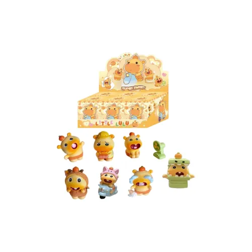 PUDOWRABBIT Милый Stress Relief Супер Сладкий Capybara Lulu Мем Слепые коробки Один Mystery Коробка Целая коробка 6 шт