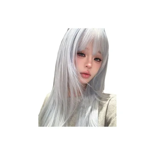 Gentle Welcome Angel Ледяной Синий Перука Полный Комплект Повседневная Лолита Длинные Прямые Волосы JK LIKE Волосатые Фибры