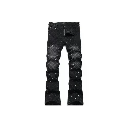 CVOOOER Мужские черные джинсы