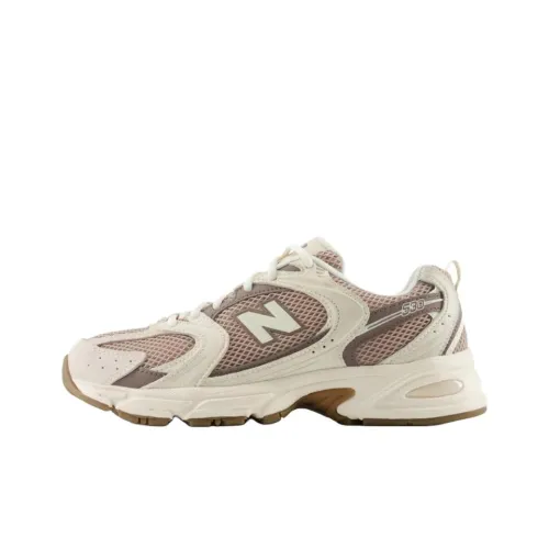 New Balance NB 530 массивные кроссовки низкие, верх бежевый, коричневый, унисекс