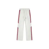 Белый, серый с красными полосами