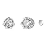 Серьги с зажимом Magnetic White Zircon