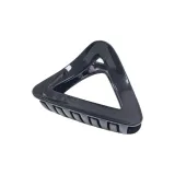 Яркий черный, треугольная заколка-краб