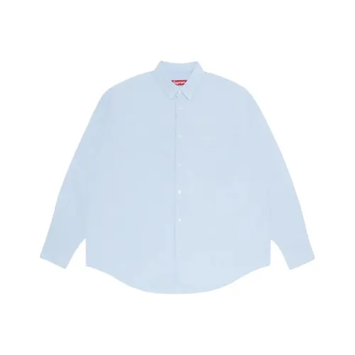 Supreme Светло-Синие Мужские Рубашки
