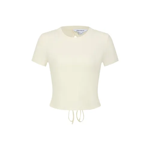 URBAN REVIVO Светло-желтые женские футболки T