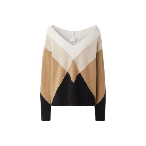 Burberry FW22 Кашемировый свитер женский бежевый