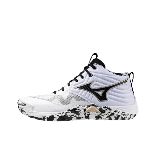 Mizuno WAVE MOMENTUM ELITE Устойчивые к истиранию MID Тренировочные Кроссовки Унисекс Белые