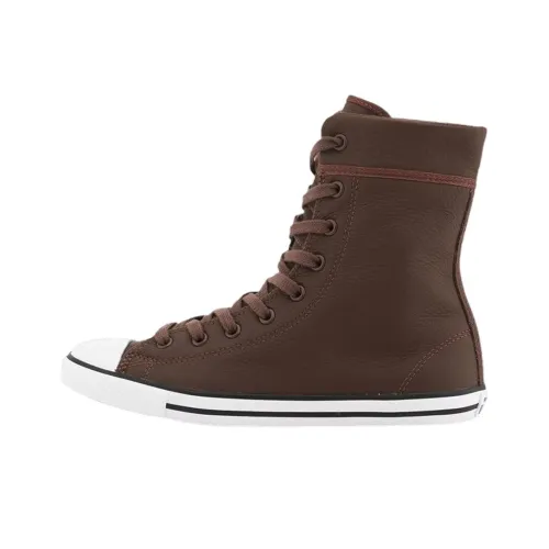 Высокие каштановые x Converse Chuck Taylor All Star Устойчивые к истиранию высокие кроссовки для скейтбординга Женские Коричневый