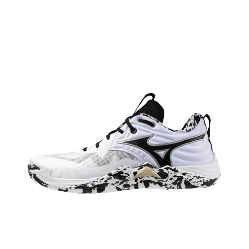 Mizuno WAVE MOMENTUM ELITE Устойчивые к истиранию Низкие Кроссовки для тренировок Унисекс Белые