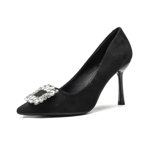 Varib Узкий каблук Высокие каблуки 7 см Женские Черный