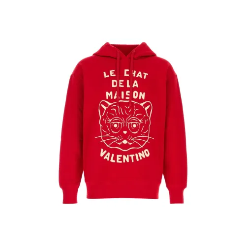 Valentino Red Men's Sweatshirts Валентино Красный Мужские Толстовки