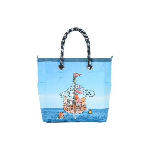 LeSportsac Ткань Тоут Сумка Сумка для покупок Сумка среднего размера Женская Синяя