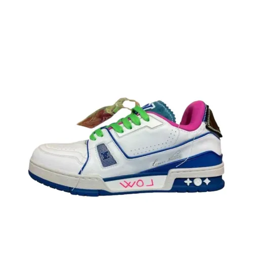 LOUIS VUITTON Тренер Low Топ Скейтборд Кроссовки Мужские Синие