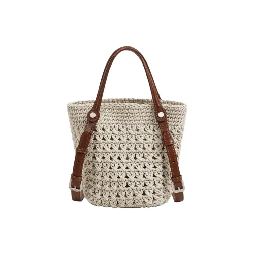 MILLIE'S Ткань Сумка-ведро Сумка через плечо Сумка Обычная Женская Экрю