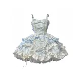 Топ с бретелями, стиль в синем цвете