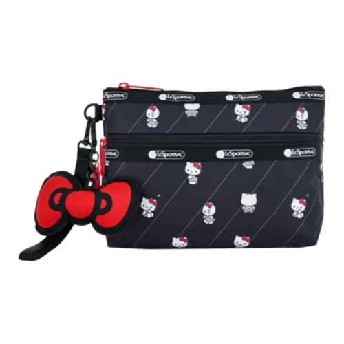 LeSportsac Hello Kitty Collaboration Ткань Путешествие Сумка для хранения Женская Черная